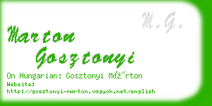 marton gosztonyi business card